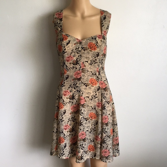 90s floral babydoll dress